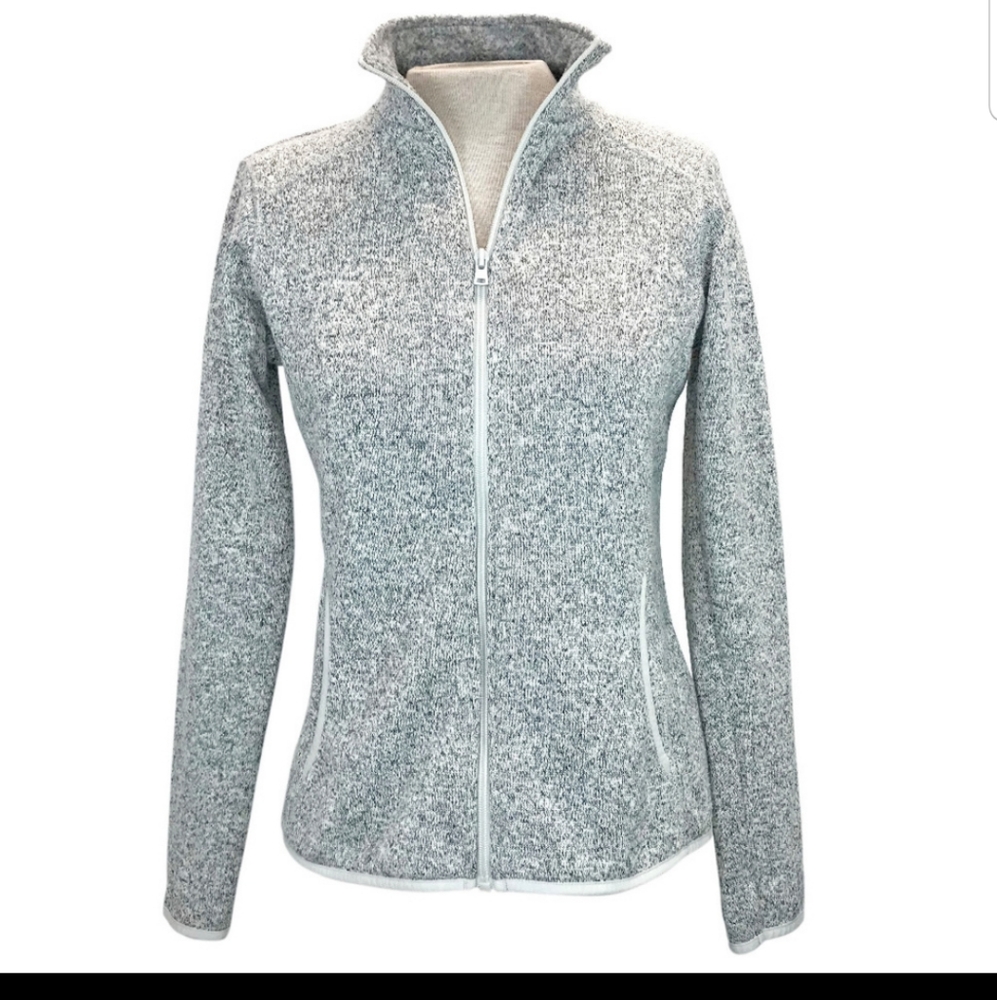 Eddie Bauer Heather Gray Fleece Lined Zip Jacket S